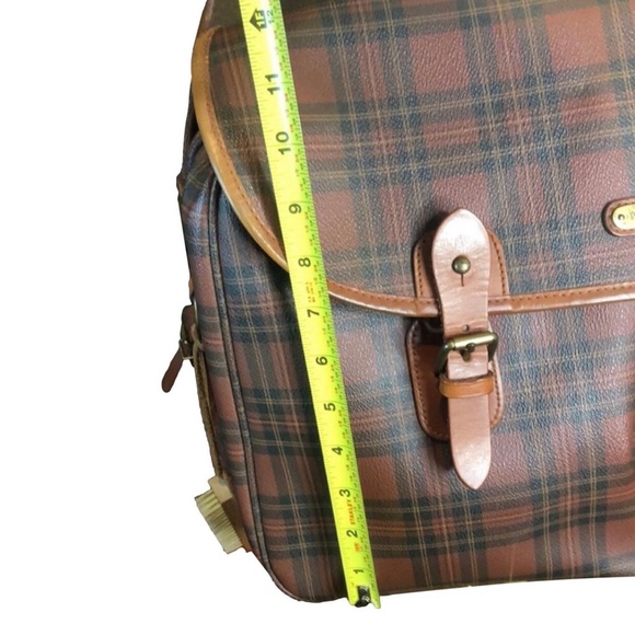 KRALPH LAUREN Plaid Crossbody Messenger Camp School College Computer Bag - Picture 10 of 17